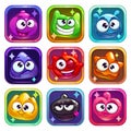 Colorful app icons with funny jelly characters.