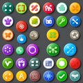 Colorful App Icons Interface Design Elements Set Royalty Free Stock Photo