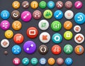 Colorful App Icons Mobile UI Kit Interface Design Elements Buttons Royalty Free Stock Photo
