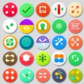 Colorful App Icons UI Design Elements Mobile Interface Flat Design Royalty Free Stock Photo