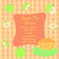 Colorful Apple Pie Recipe Leaflet Royalty Free Stock Photo