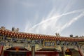 Colorful architectural details of Big Wild Goose Pagoda, Xian, C Royalty Free Stock Photo