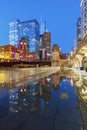 Colorful architecture of Chicago at night Royalty Free Stock Photo