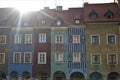 Colorful architecture in Old Town of Poznan, Poland