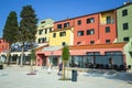 Colorful architecture at seafront