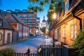 Colorful architecture of Stockholm old city center upper town evening view Royalty Free Stock Photo