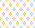 Colorful argyle pattern.