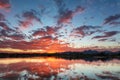 Colorful Arizona sunset sky in Fountain Hills Royalty Free Stock Photo