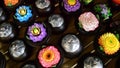Colorful aroma flower soaps