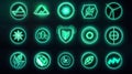 Colorful array of abstract icons