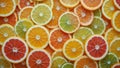 Colorful Array of Citrus Fruit Slices Royalty Free Stock Photo