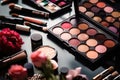 Colorful Array of Decorative Cosmetics: Enhance Your Beauty Routine - Generative AI