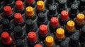Colorful Array of Electrical Connectors in a Close-Up Shot on a Dark Background Royalty Free Stock Photo