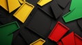 Colorful Array of Empty Photo Frames on Dark Background
