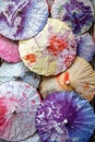 Colorful array of parasols