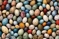 Colorful Array of Speckled Easter Eggs in Seamless Pattern - Generative AI