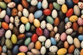 Colorful Array of Speckled Easter Eggs in Seamless Pattern - Generative AI