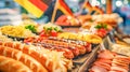 Colorful array of traditional German fare at national food fair