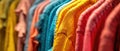 A Colorful Array Of Vibrant Fashion Choices In A Summer Closet