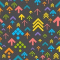 Colorful Arrow Background on Dark. Vector Royalty Free Stock Photo