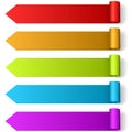 Colorful arrow shaped labels