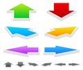 Colorful Arrows in Different Directions: 3D Up, Down, Left, Righ Royalty Free Stock Photo