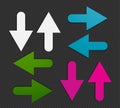 Colorful arrows stickers