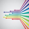 Colorful arrows, vector illustration Royalty Free Stock Photo