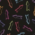 Colorful arrows. Vector seamless background Royalty Free Stock Photo