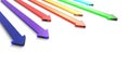 Colorful arrows on white background