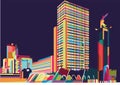 colorful art capital illustration wedha pop art