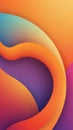 Colorful art from Curvilinear shapes and orange