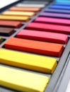 Colorful art pastels in box