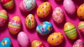 Colorful and artfully painted easters background. Concept of happy easter day