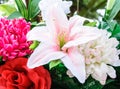 Colorful artificial flower