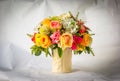 Colorful artificial flowers