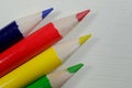 Colorful artists pencils in rainbow colors Royalty Free Stock Photo