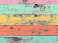 The colorful artwork painted on wood material Royalty Free Stock Photo