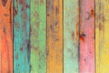 The colorful artwork painted on wood material Royalty Free Stock Photo