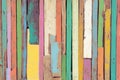 The colorful artwork painted on wood material Royalty Free Stock Photo