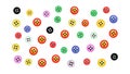 Colorful Assorted Buttons Abstract Seamless Pattern, vector design Generative AI Royalty Free Stock Photo