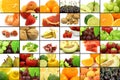 Colorful assorted fruit collage Royalty Free Stock Photo