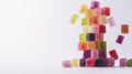 Colorful Assorted Gummy Candies Piled High on White Background Royalty Free Stock Photo