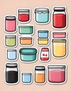 Colorful assorted jars collection stylish and functional storage solutions Royalty Free Stock Photo