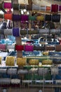 Colorful assorted metal amd plastic chains in Flohmarkt im Mauerpark market in Berlin