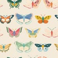 Colorful Assortment of Butterfly Patterns for Springtime Design Royalty Free Stock Photo