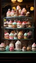 Colorful Assortment of Delicious Candies and Sweet Treats on Display at the Store Counter. Vertical