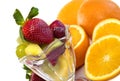 Colorful Assortment of fresh fruit in parfait Royalty Free Stock Photo