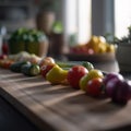 Fresh Vegetable Bounty on Wooden Board