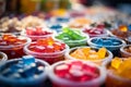 Colorful Assortment Of Gummy Candies In Clear Containers At A Market. Generative AI Royalty Free Stock Photo